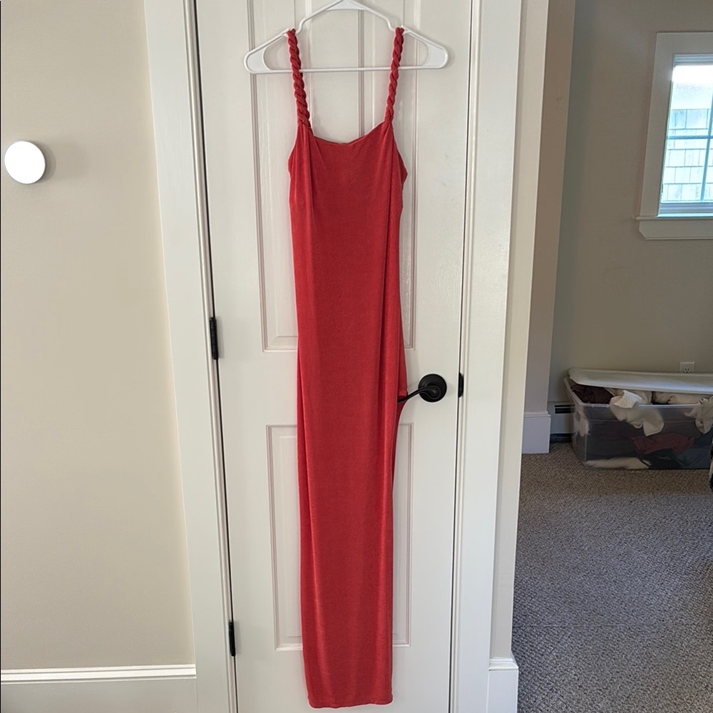 OH POLLY thigh high spilt maxi dress